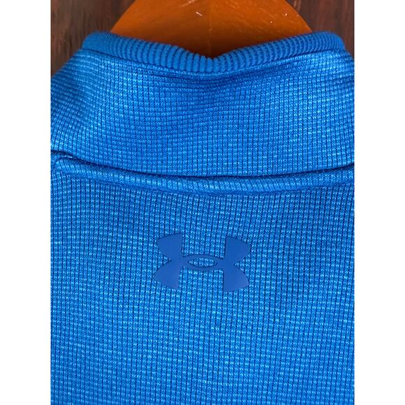 Under Armour UA Golf Storm Pullover Lightweight Sweater Fleece Blue Mens Large - Picture 8 of 9
